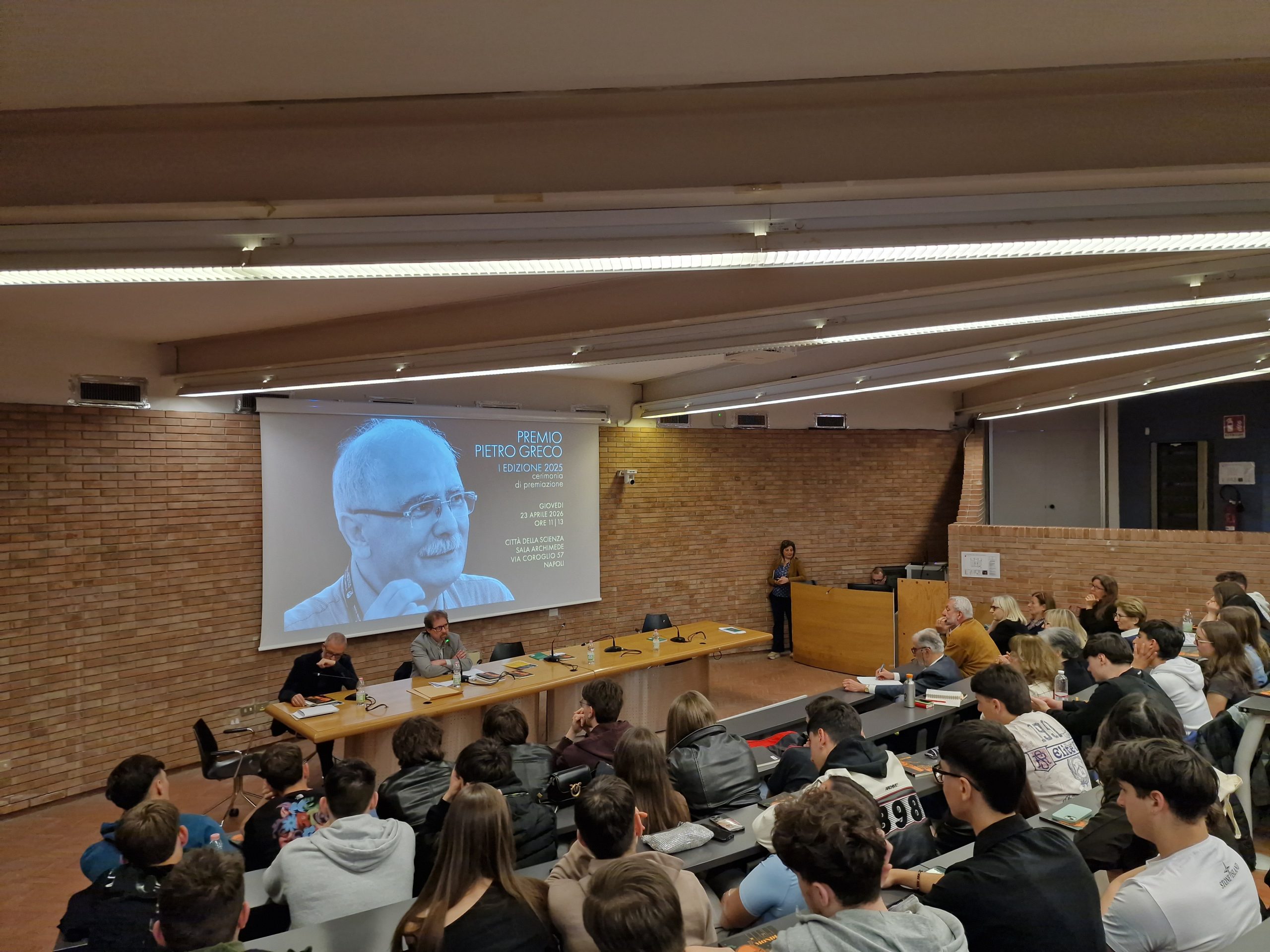 Città della Scienza  ha ospitato la premiazione della prima edizione del Premio Pietro Greco dedicato al rapporto tra scienza e società