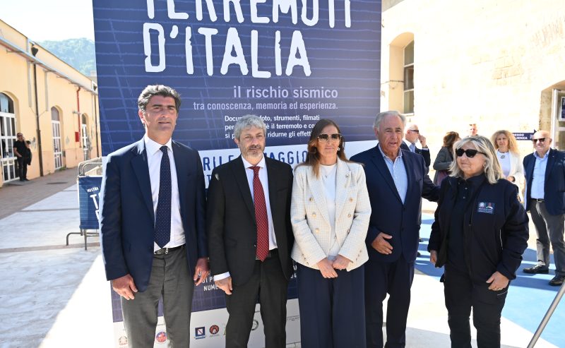 Il Presidente Fico e il Sindaco Manfredi in visita alla mostra “Terremoti d’Italia” a Città della Scienza
